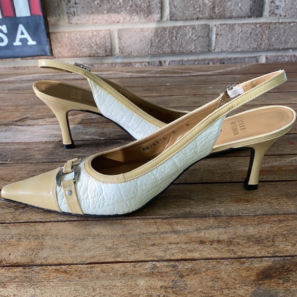 Stuart Weitzman Size 8 M Pointy Toe Slingback Heels - Picture 10 of 15